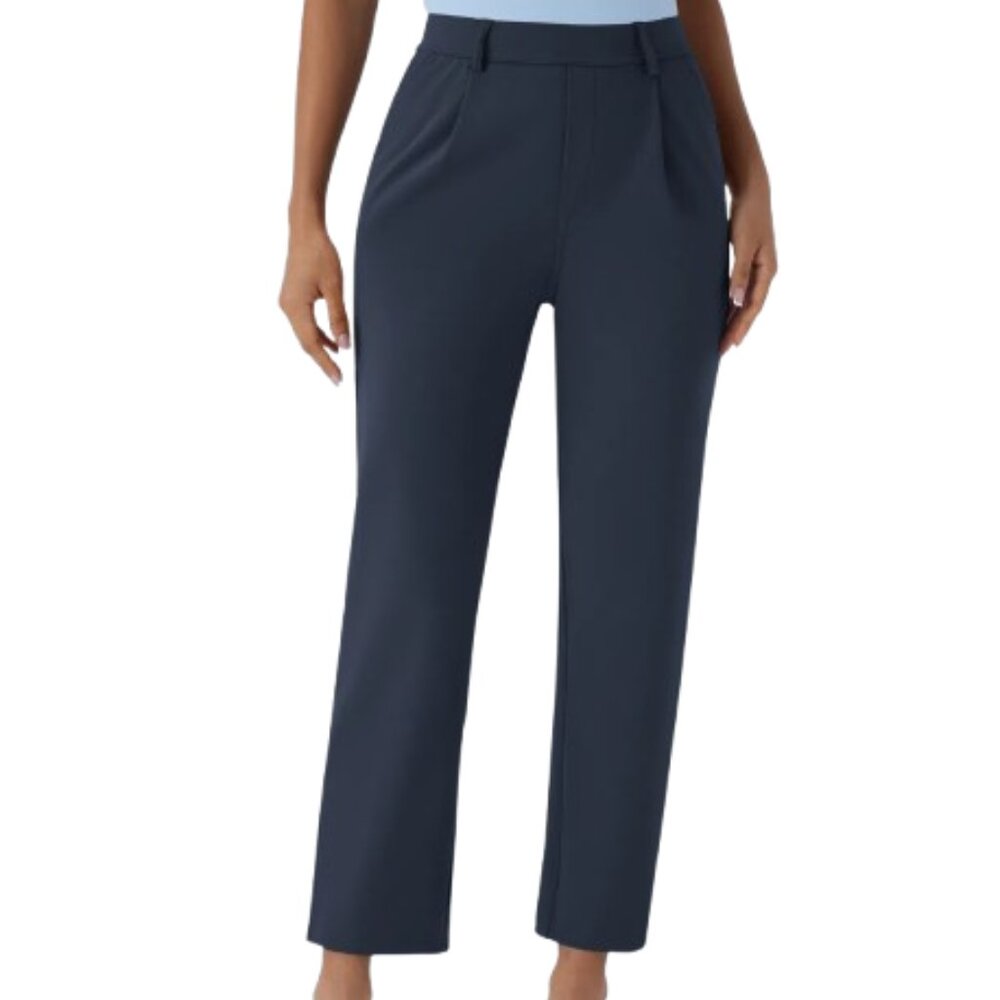 Halara Flex DayStretch High Waist Ankle Tapered Work Pants Medium M Blue NWT